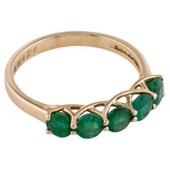 14K Emerald Band Ring - Size 8 - Timeless & Exquisite Jewelry, Statement Piece