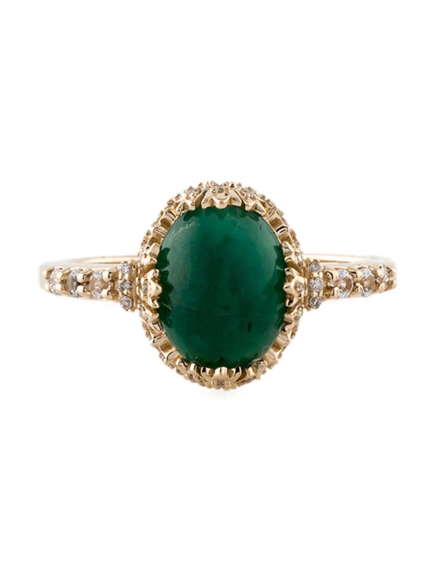 14K Smaragd, Saphir & Diamant Cocktail Ring Größe: 7, Rund Brillant Farblos (Künstler*in) im Angebot