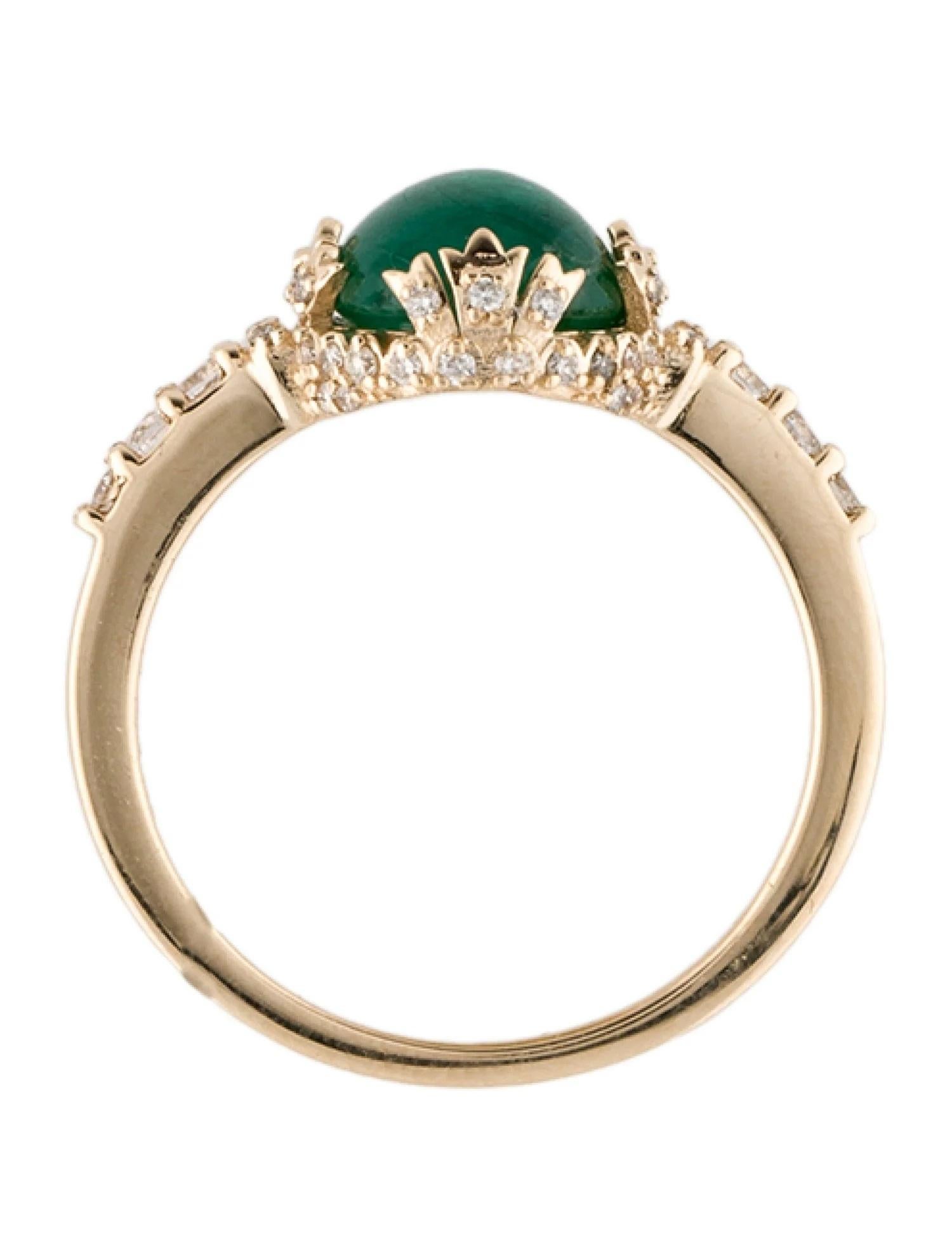 14K Smaragd, Saphir & Diamant Cocktail Ring Größe: 7, Rund Brillant Farblos im Zustand „Neu“ im Angebot in Holtsville, NY