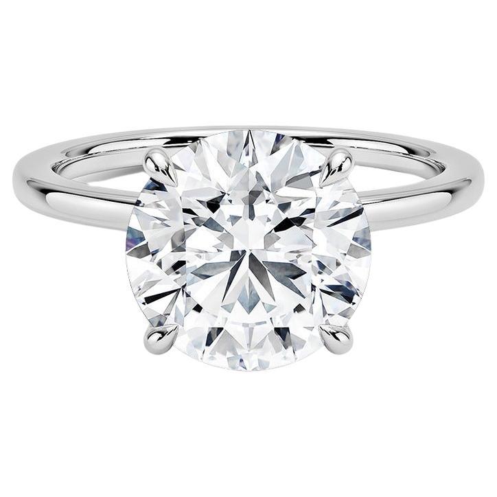 14K Engagement Diamond Ring GIA Certified .78 Carat Round SI1 For Sale