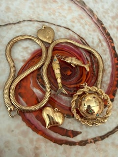 14k Epic Gem Set Sphere Locket in Rope Frame with Colored Stones