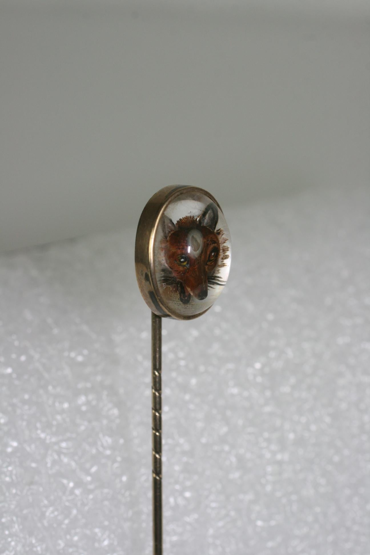 14k Essex Crystal Fox Stickpin For Sale 1