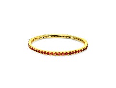 14K Eternity Ring Natural Ruby Full Eternity Band Ring Stacking Everyday Ring