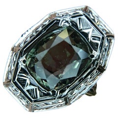 14K Filigree 1.05ct Natural Alexandrite Ring GIA