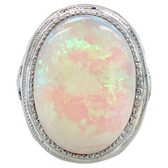 14K Filigree Large 4.70ct Opal Ring