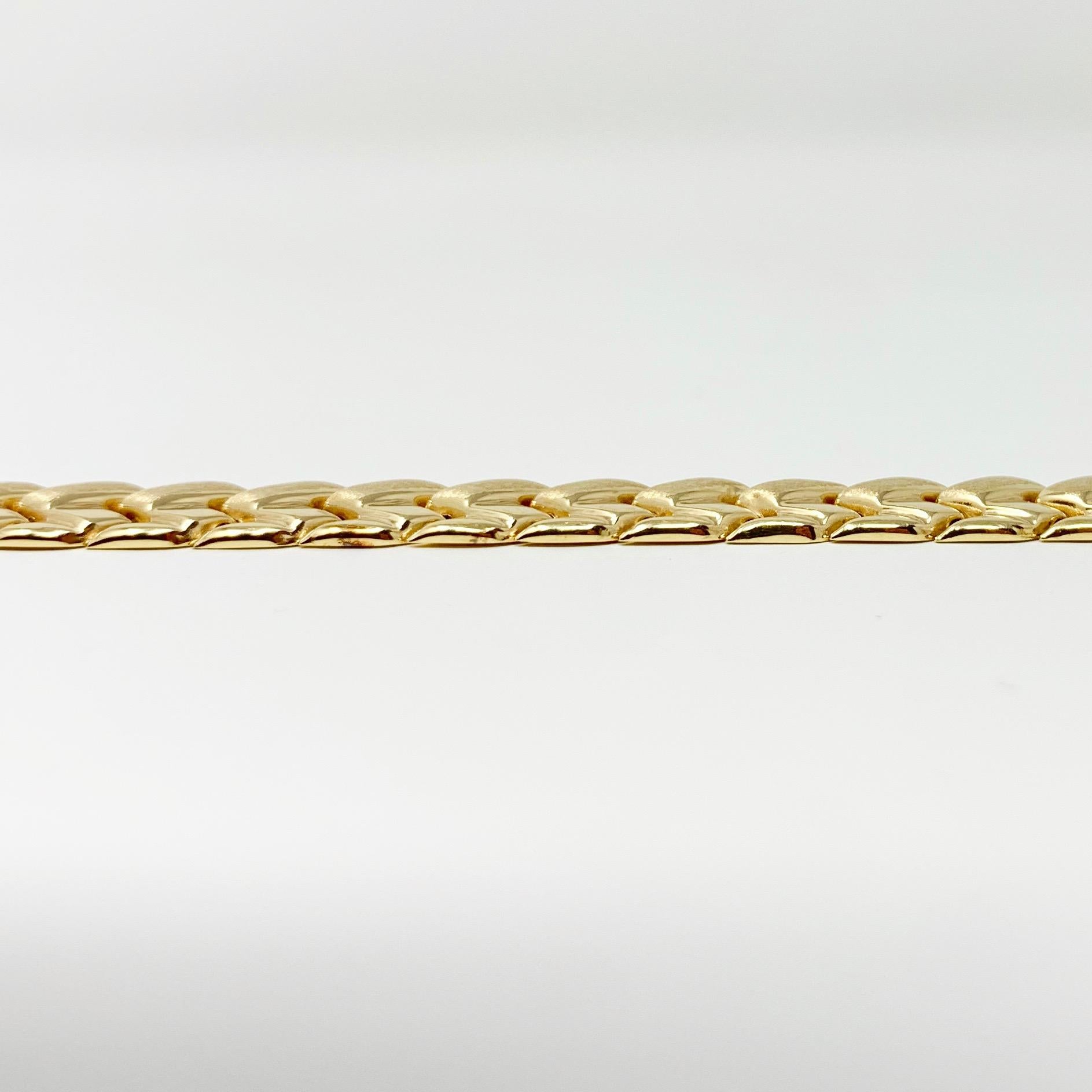 Women's 14 Karat Fine Yellow Gold 10.2g Fancy Link Bracelet