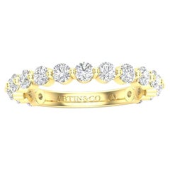 14K Floating Diamond Stackable/Wedding Band