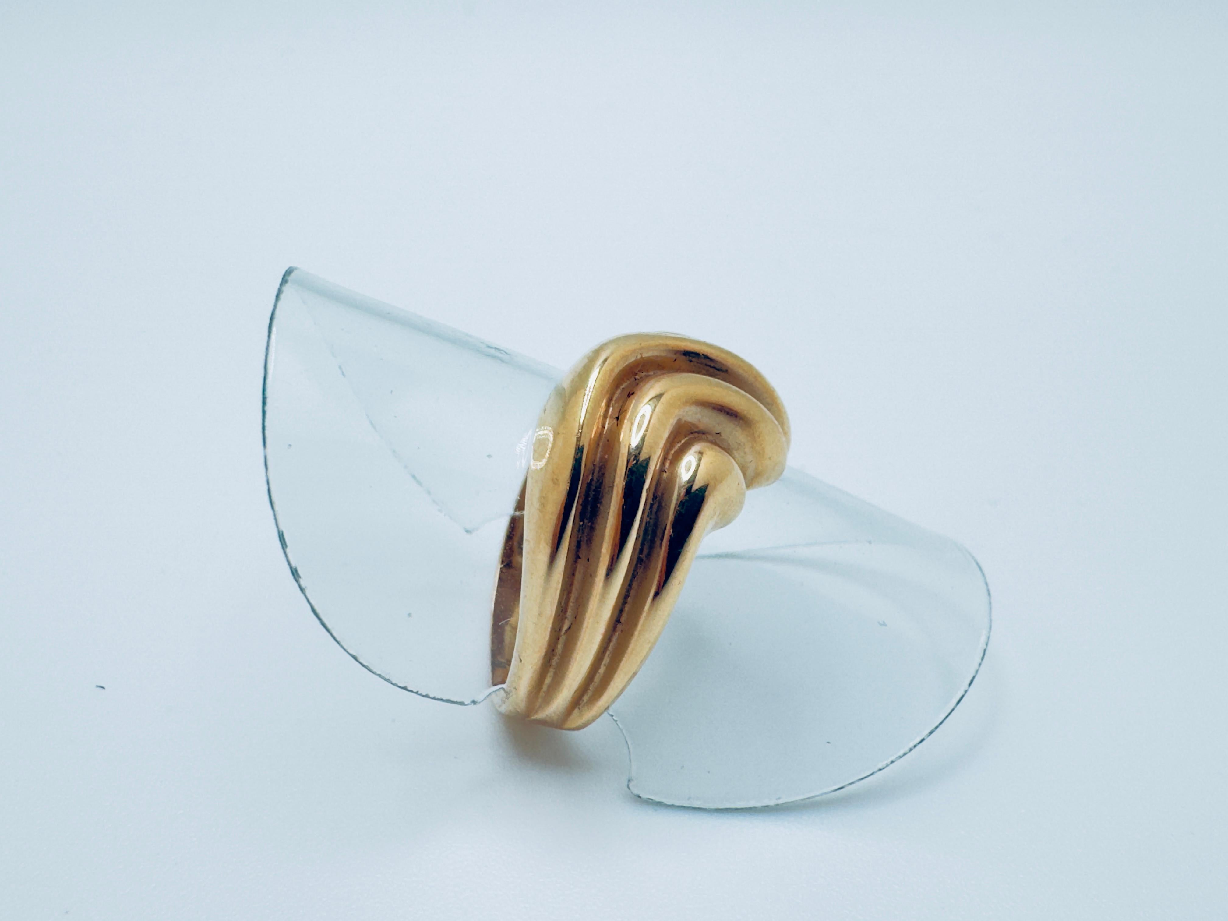 Women's 14k Free-Form Wave Ring For Sale