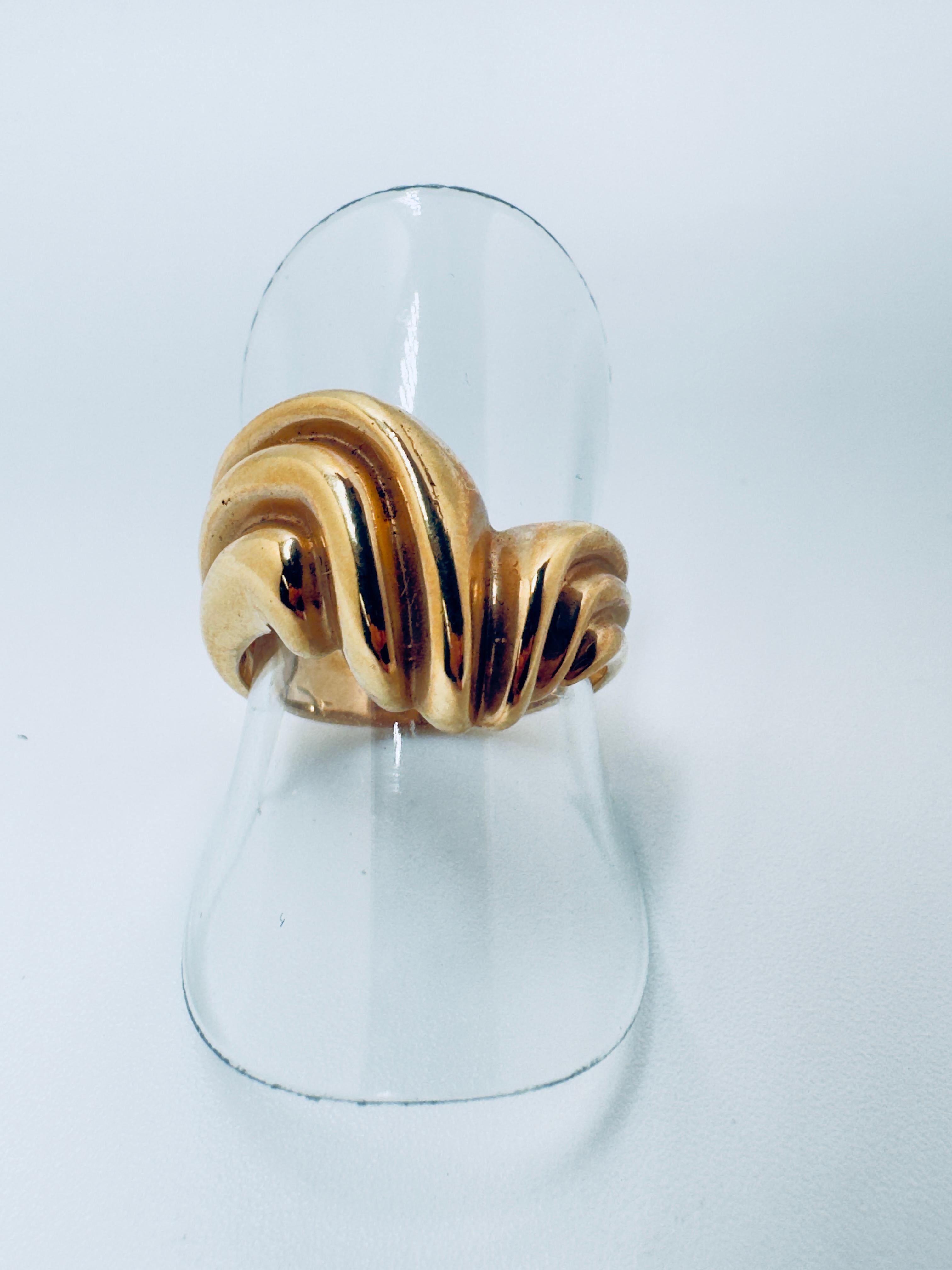 14k Free-Form Wave Ring For Sale 2