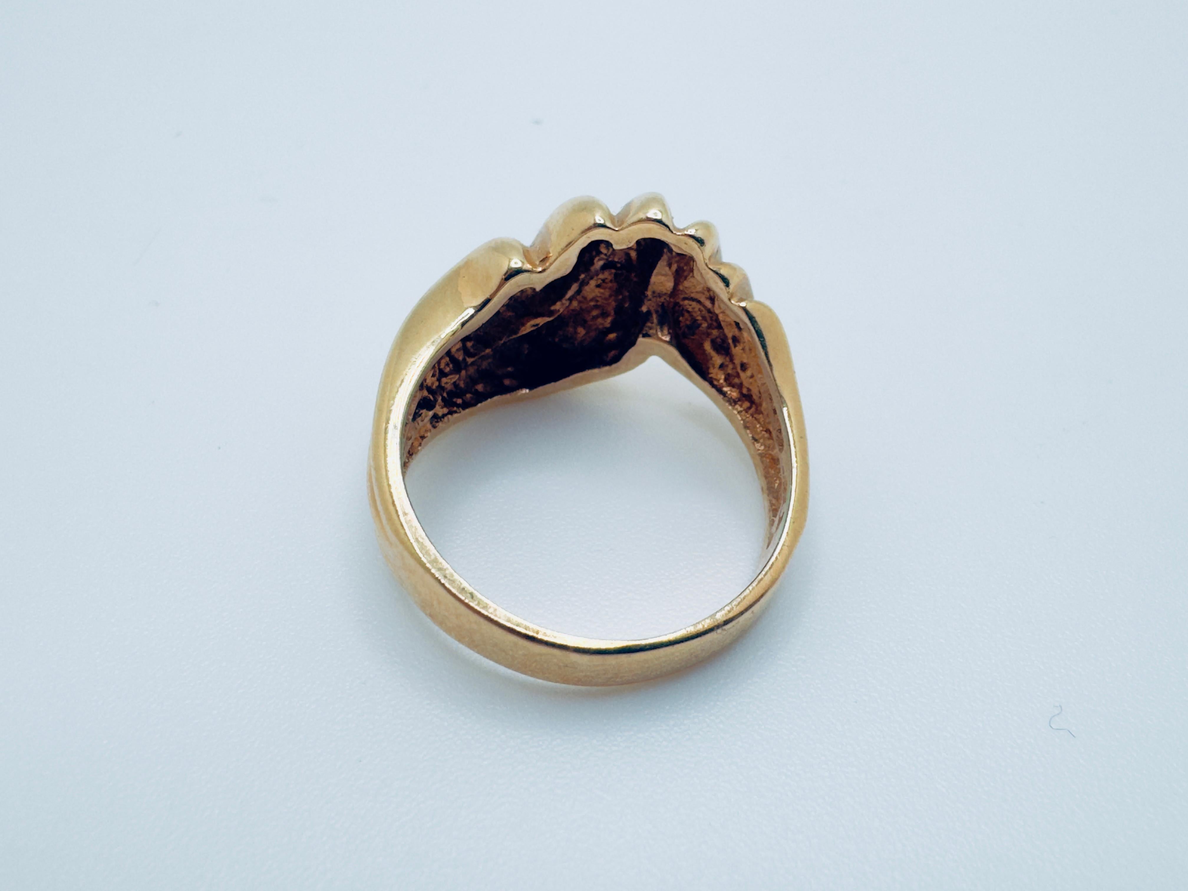 14k Free-Form Wave Ring For Sale 4