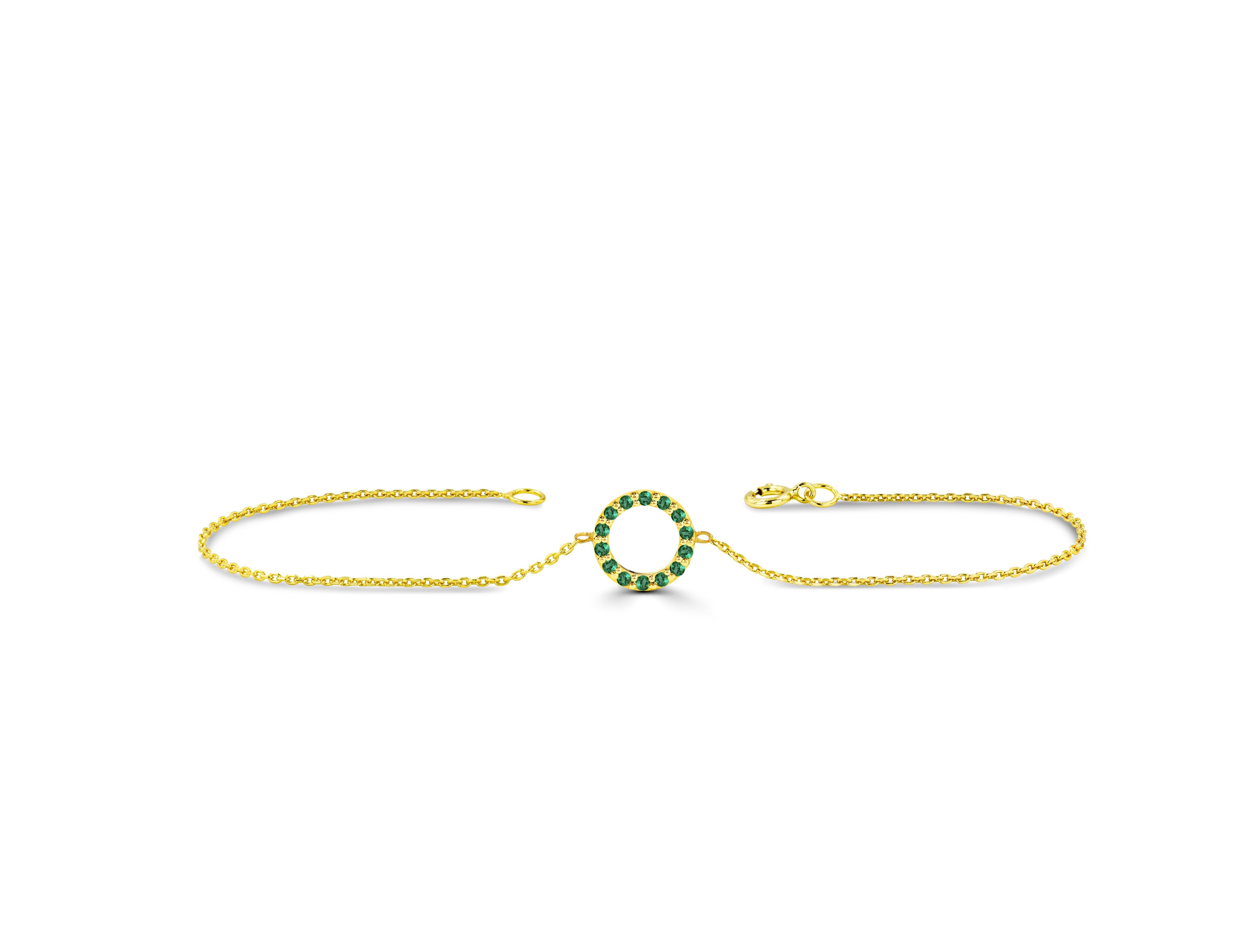 Delicate and Minimal Gemstone open Circle Bracelet is our best seller made of 14k  solid gold available in Rose gold, yellow gold, and white gold. With natural genuine round-cut Gemstones, each gemstone is hand selected by me to ensure quality and