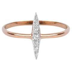 14k Gold 0,05 Karat Diamant- Spikey-Ring für ihr