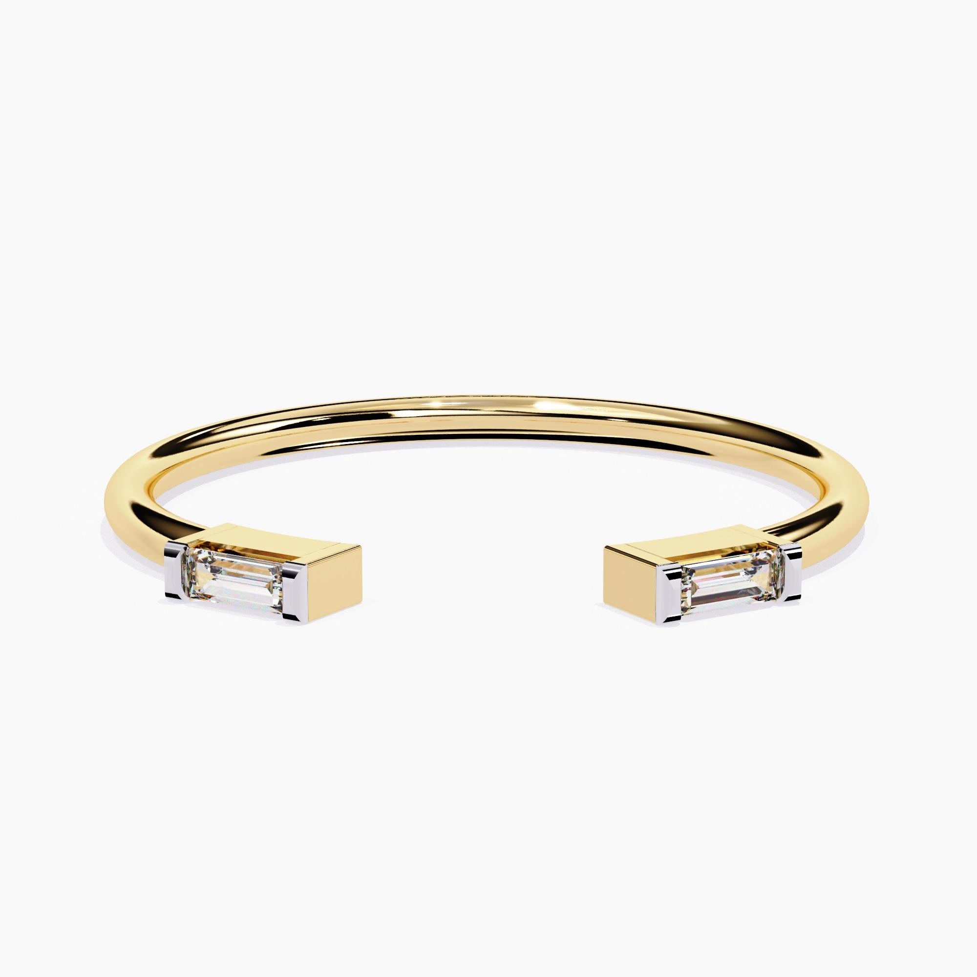 Scopri l'eleganza con il nostro anello Natural Elegance Duo Baguette, caratterizzato da due splendidi diamanti naturali con taglio a baguette incastonati in un design elegante e moderno. Perfetto per ogni occasione, questo anello emana una