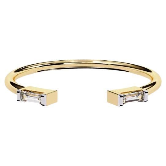 14K Gold 0.05 Ctw Duo Baguette Ring SI GH
