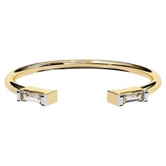 14K Gold 0.05 Ctw Duo Baguette Ring SI GH