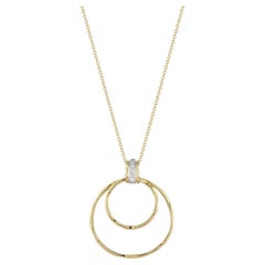 14K Gold 0.06 ct. tw. Cascading Circles Pendant Necklace