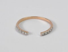 14K Gold 0.07 Carat Diamond Open stacking ring Ring