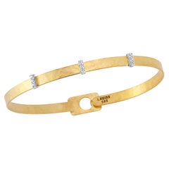14K Gold 0.07 ct. tw. 4mm Hammered Bangle Bracelet