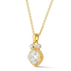 14K Gold 0.07 ct. tw. Natural Diamond & 2.56 ct. tw. Lab Grown Diamond Pendant