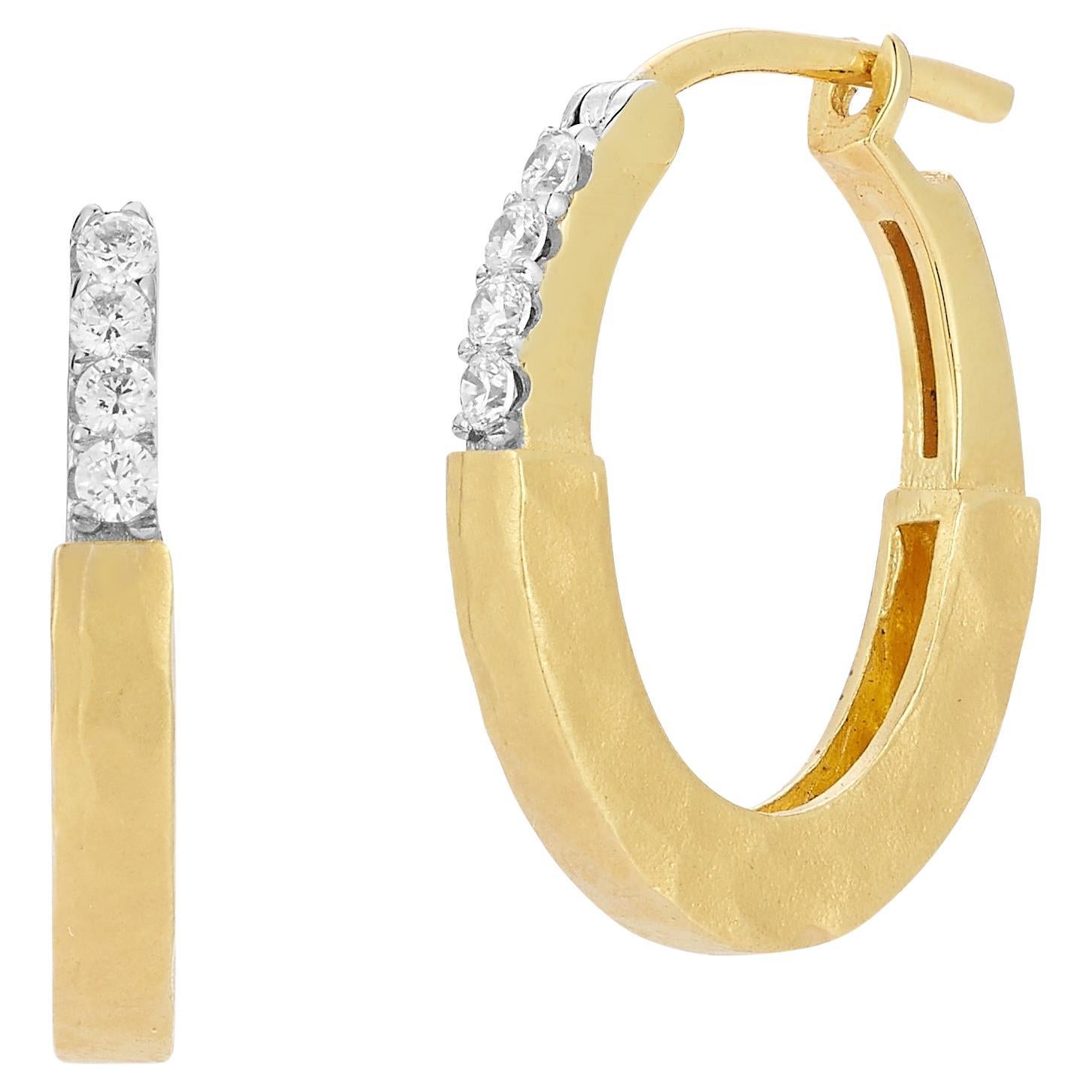 Or 14K 0,08 ct. tw. Créoles