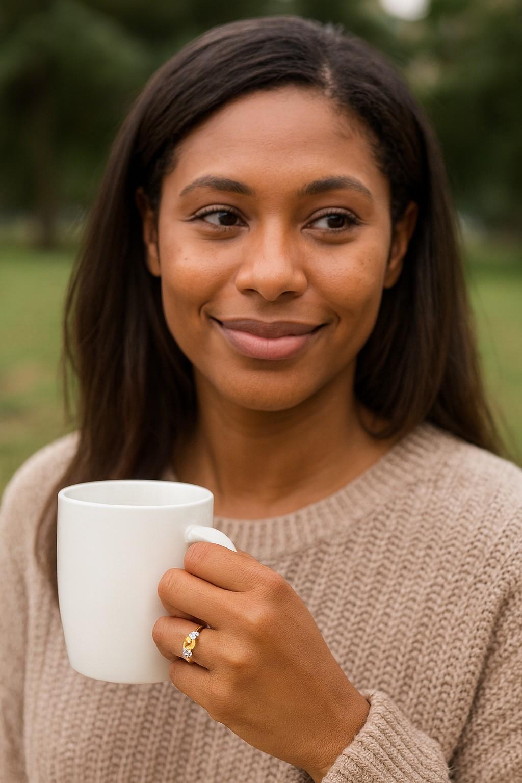 En venta: Oro de 14 quilates 0,09 ct. tw. Anillo Cóctel Diamante y Citrino 1.17CT  4