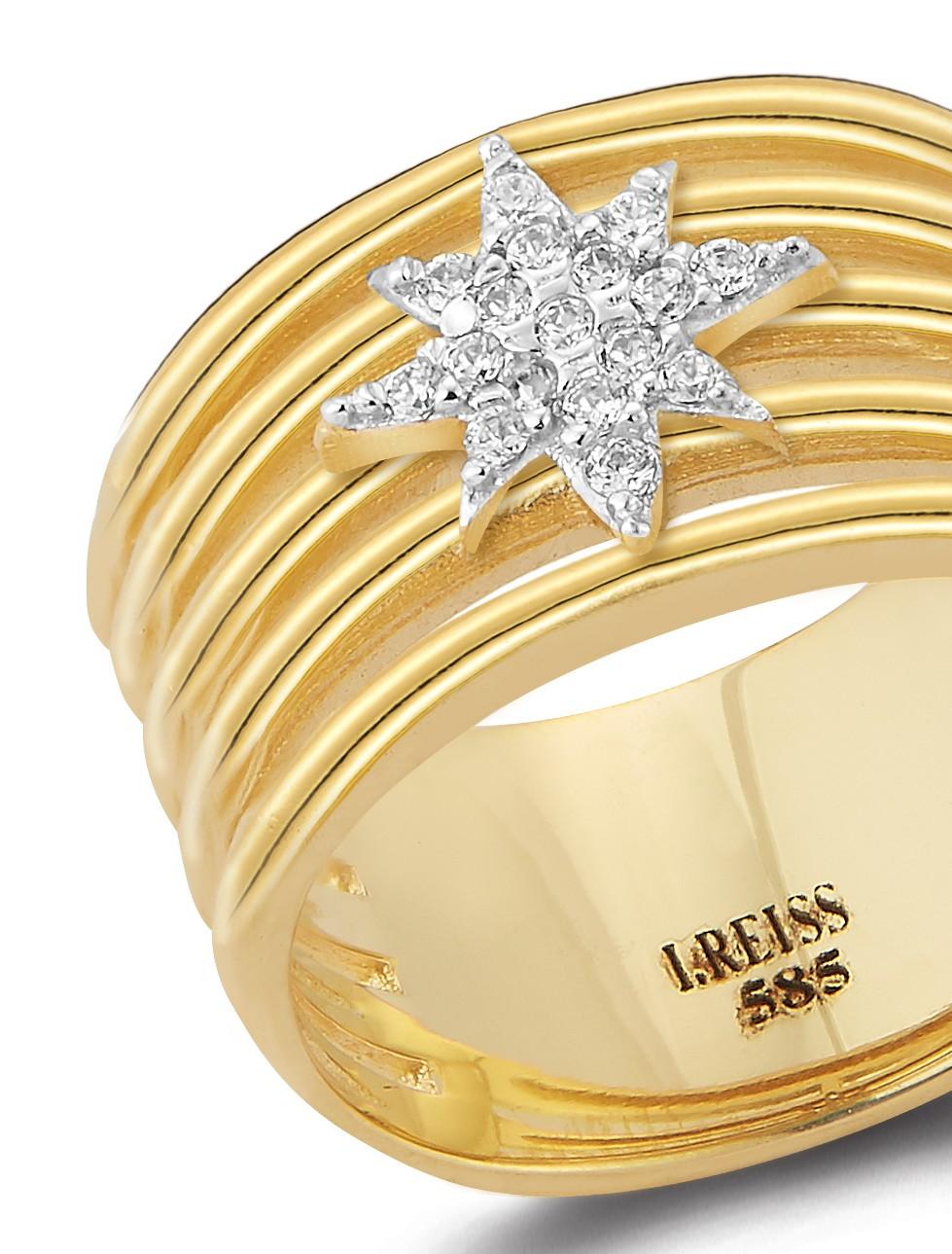 For Sale:  14K Gold 0.10 ct. tw. Cut-Out Star Motif Ring 4