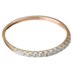 14k Gold 0.11 Carat Diamond Half Eternity Ring Band
