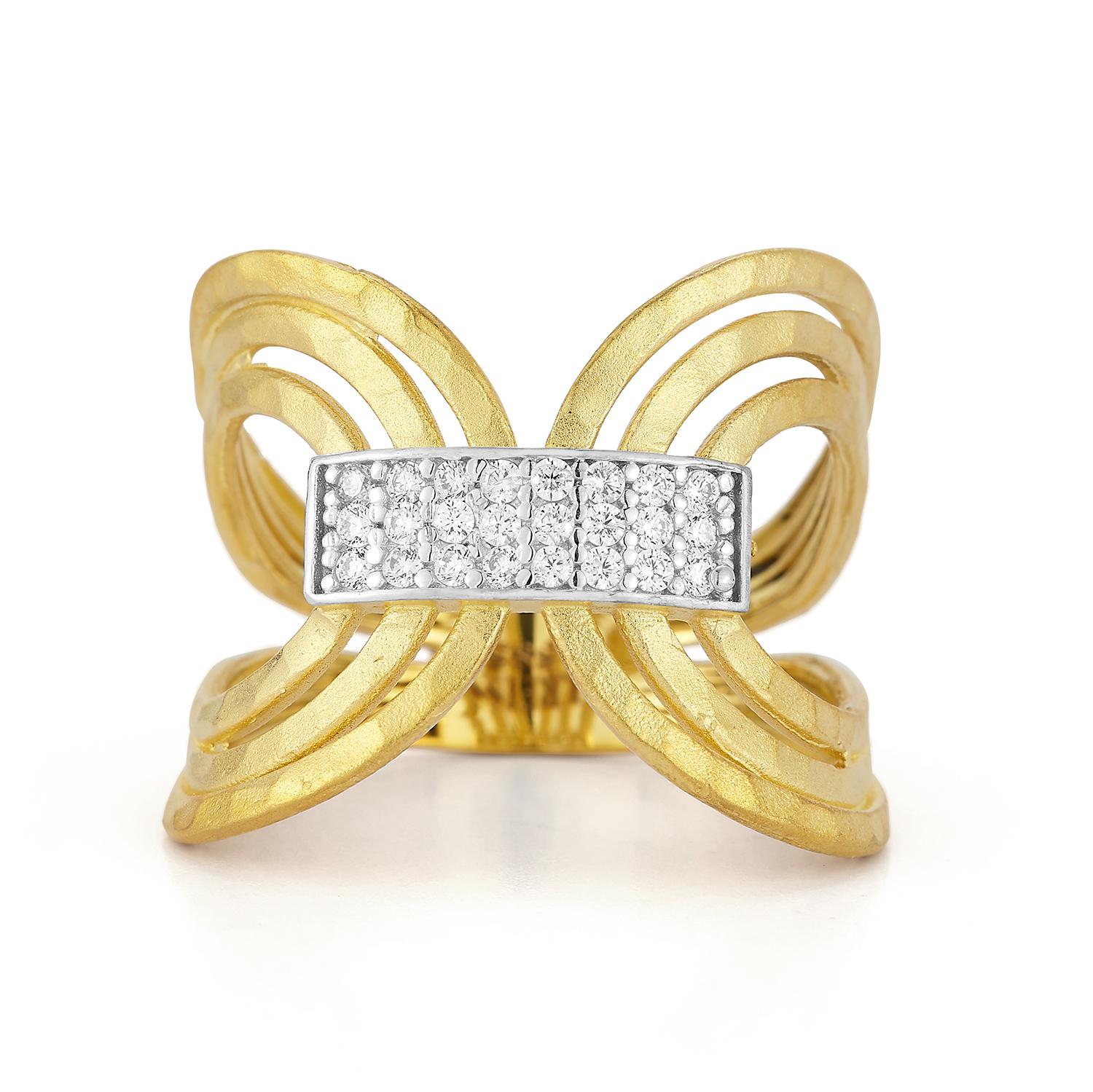 For Sale:  14K Gold 0.18 ct. tw. Bowtie Ring 2