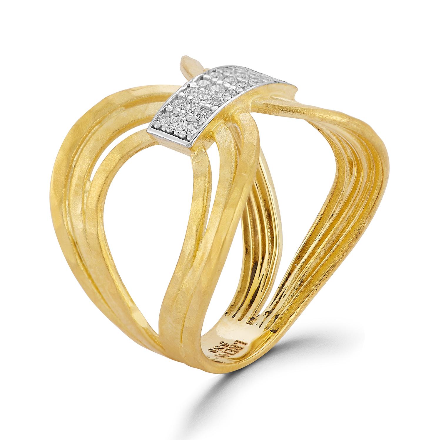 For Sale:  14K Gold 0.18 ct. tw. Bowtie Ring 3
