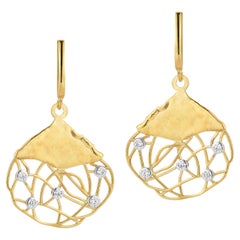 14K Gold 0.20 ct. tw. Dangling Earrings