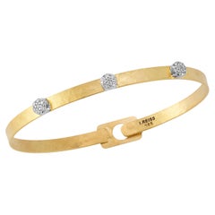 14K Gold 0.21 ct. tw. 4mm Hammered Bangle Bracelet