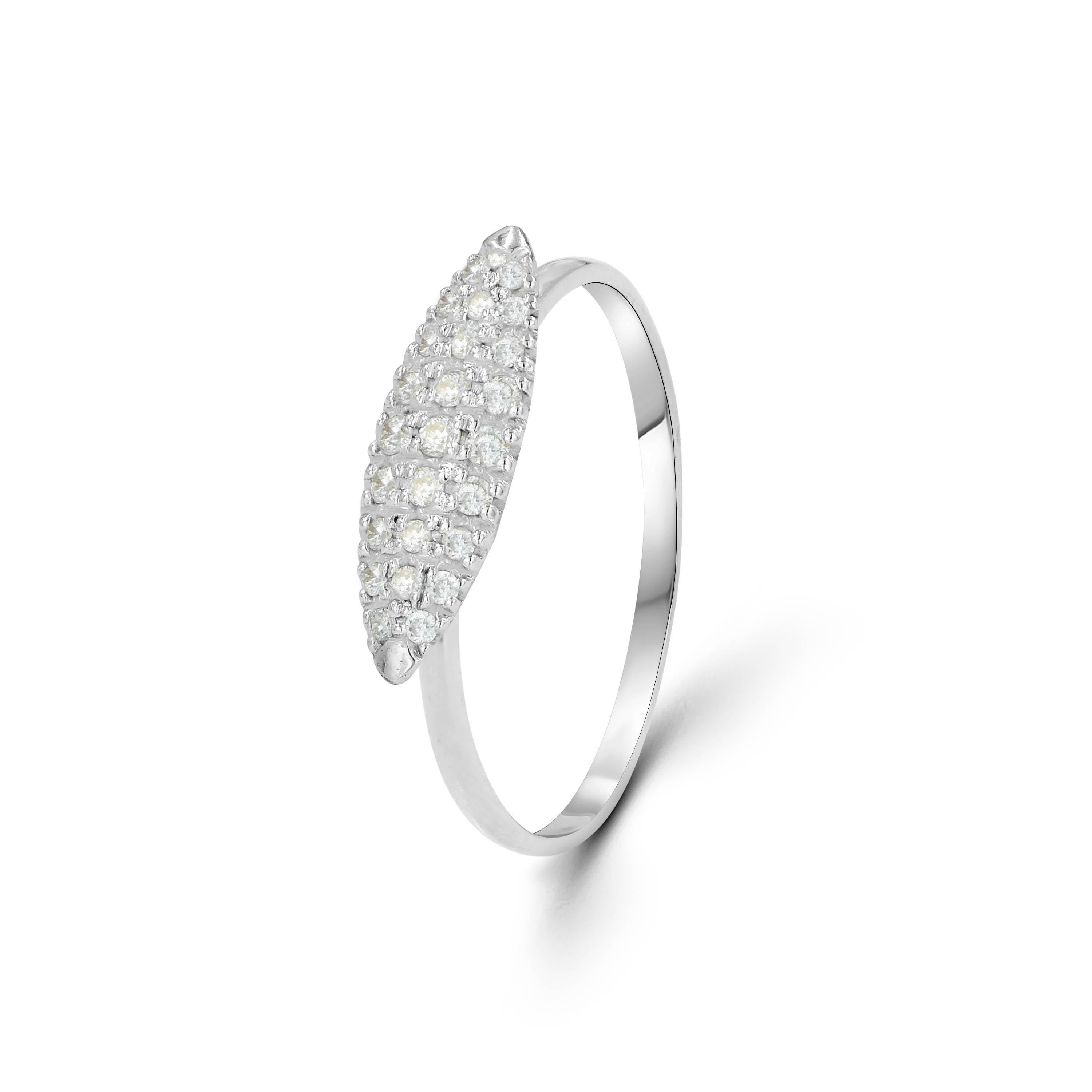 For Sale:  14K Gold 0.23 Carat Diamond Cluster Engagement Ring 4