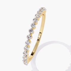 14K Gold 0.24 Ctw Micro Pave Eternity Natural Diamond Ring SI GH
