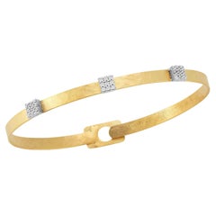 14K Gold 0.27 ct. tw. 4mm Hammered Bangle Bracelet