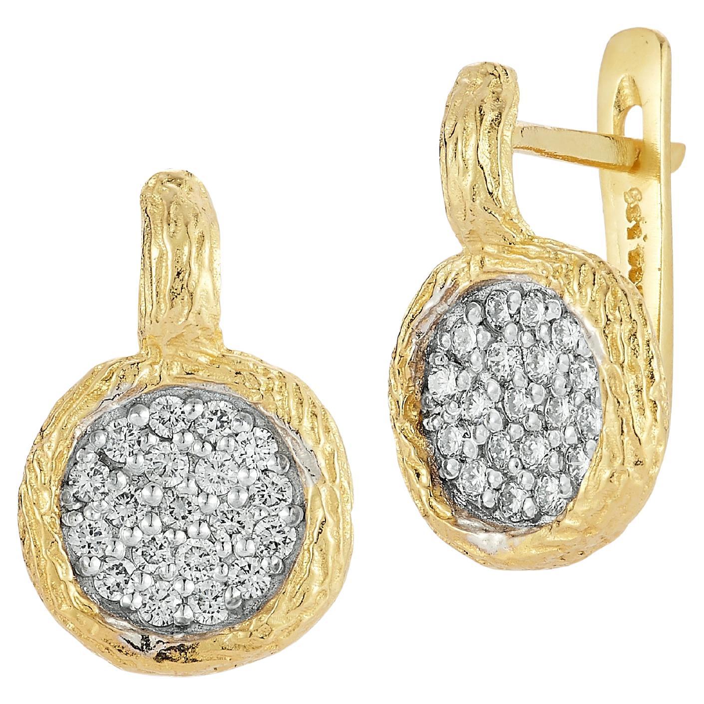 Oro 14K 0,38 ct. tw. Orecchini a cerchio a goccia