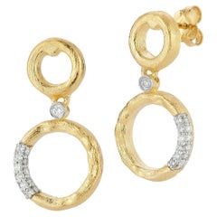 14K Gold 0.41 ct. tw. Drop Graduating Circle Earrings