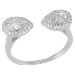 14K Gold 0.42 ct. tw. Lab Grown Tear-Drop Diamond Ring