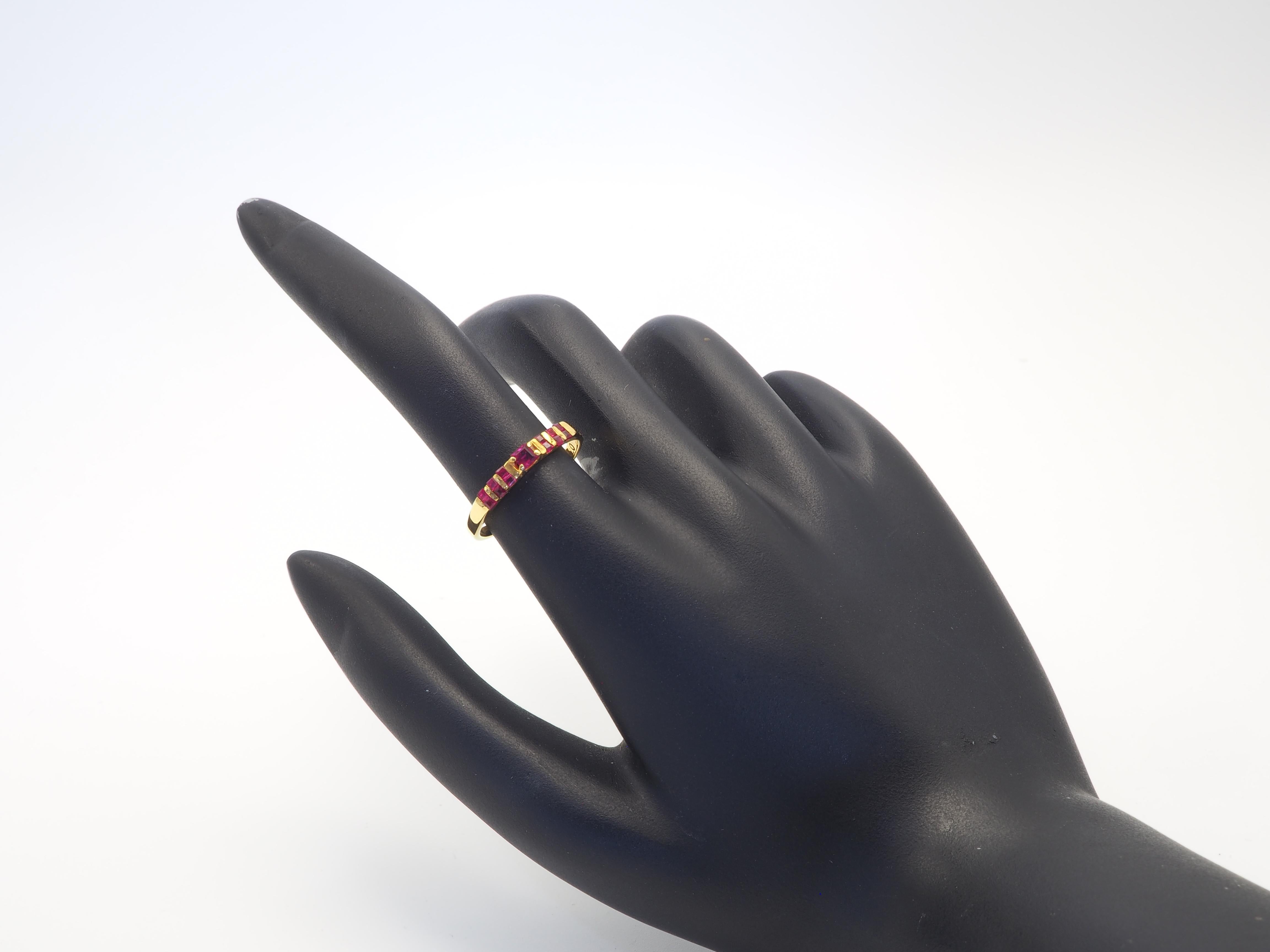 Femenino o masculino Anillo vintage de oro de 14 quilates y 0,46 quilates de rubí rojo vivo