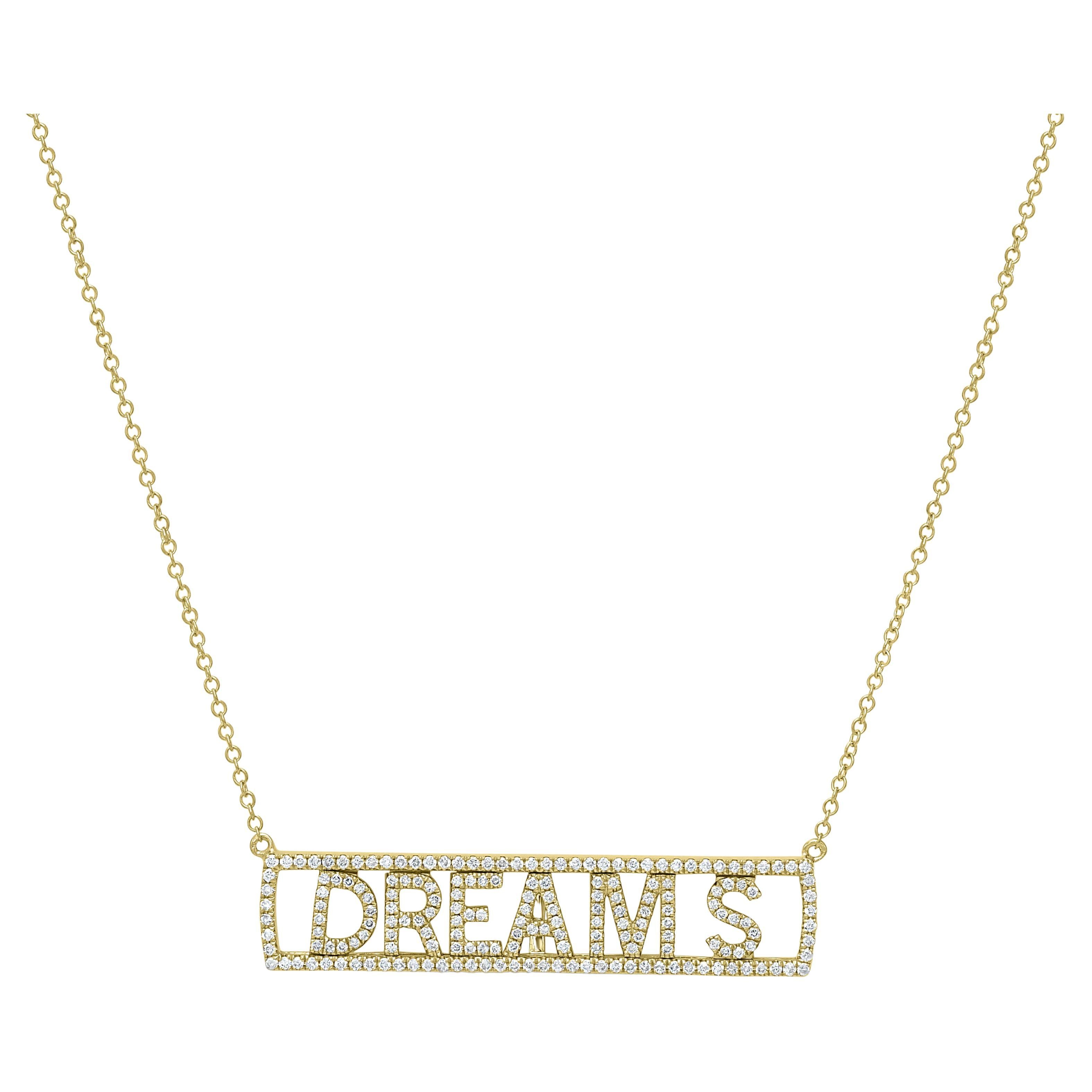 Luxle 1/8 Carat T.W. Diamond "Life is Beautiful" Necklace in 14k Gold