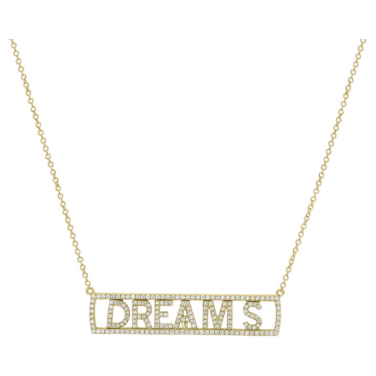 Luxle 1/2 Carat T.W. Diamond "Dreams" Necklace in 14k Gold For Sale at