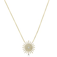Luxle 14k Gold 1/2 Carat T.W. Diamond Starburst Necklace