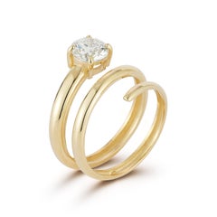 14K Gold 1.0 ct. tw. Lab Grown Round-Shaped Diamond Wrap-Around Ring
