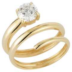 14K Gold 1.0 ct. tw. Lab Grown Round-Shaped Diamond Wrap-Around Ring
