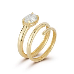14K Gold 1.02 ct. tw. Lab Grown Oval-Shaped Diamond Cocktail Ring