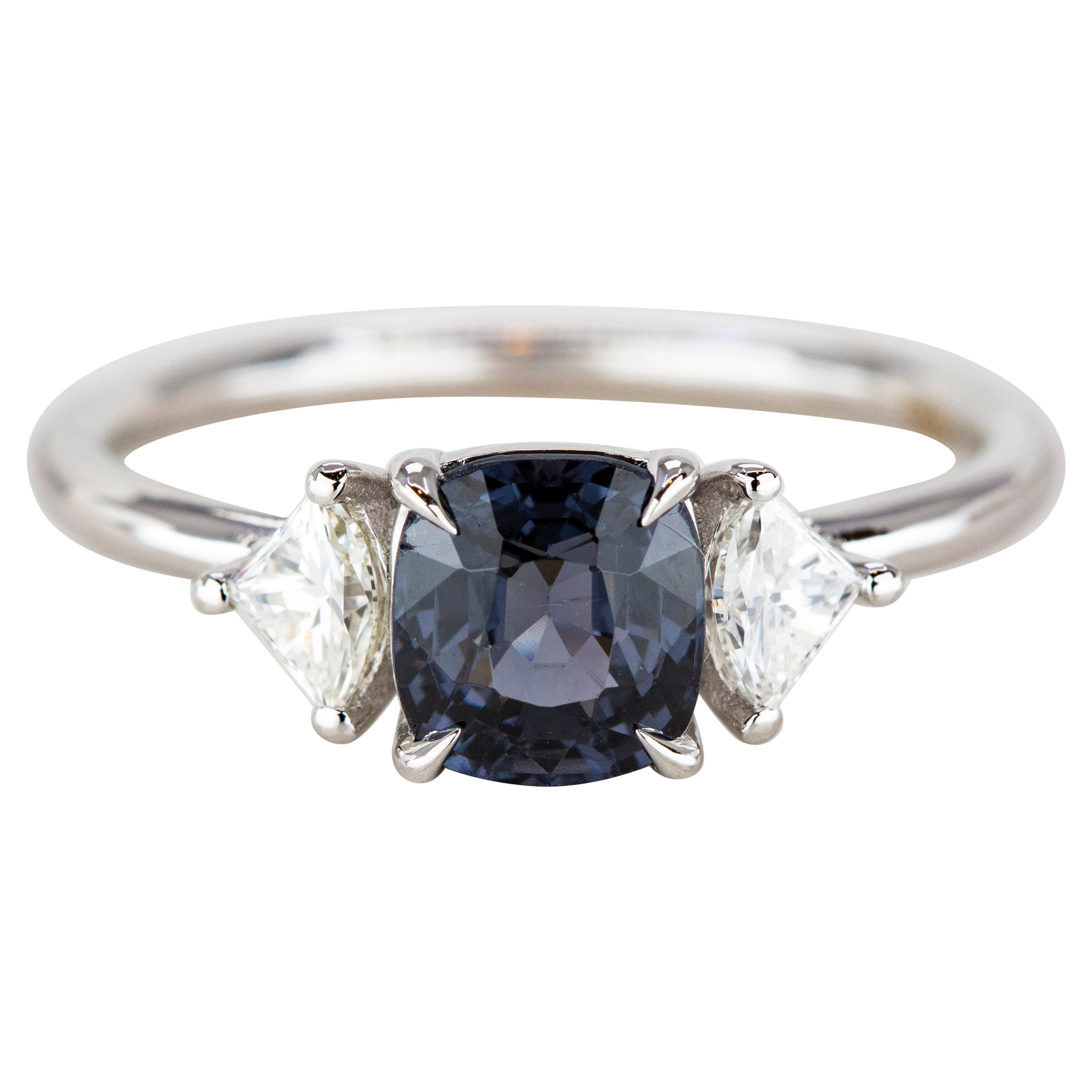 14k Gold 1,28 Karat Spinell und Diamant Verlobungsring Solitär ()
