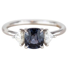14k Gold 1,28 Karat Spinell und Diamant Verlobungsring Solitär