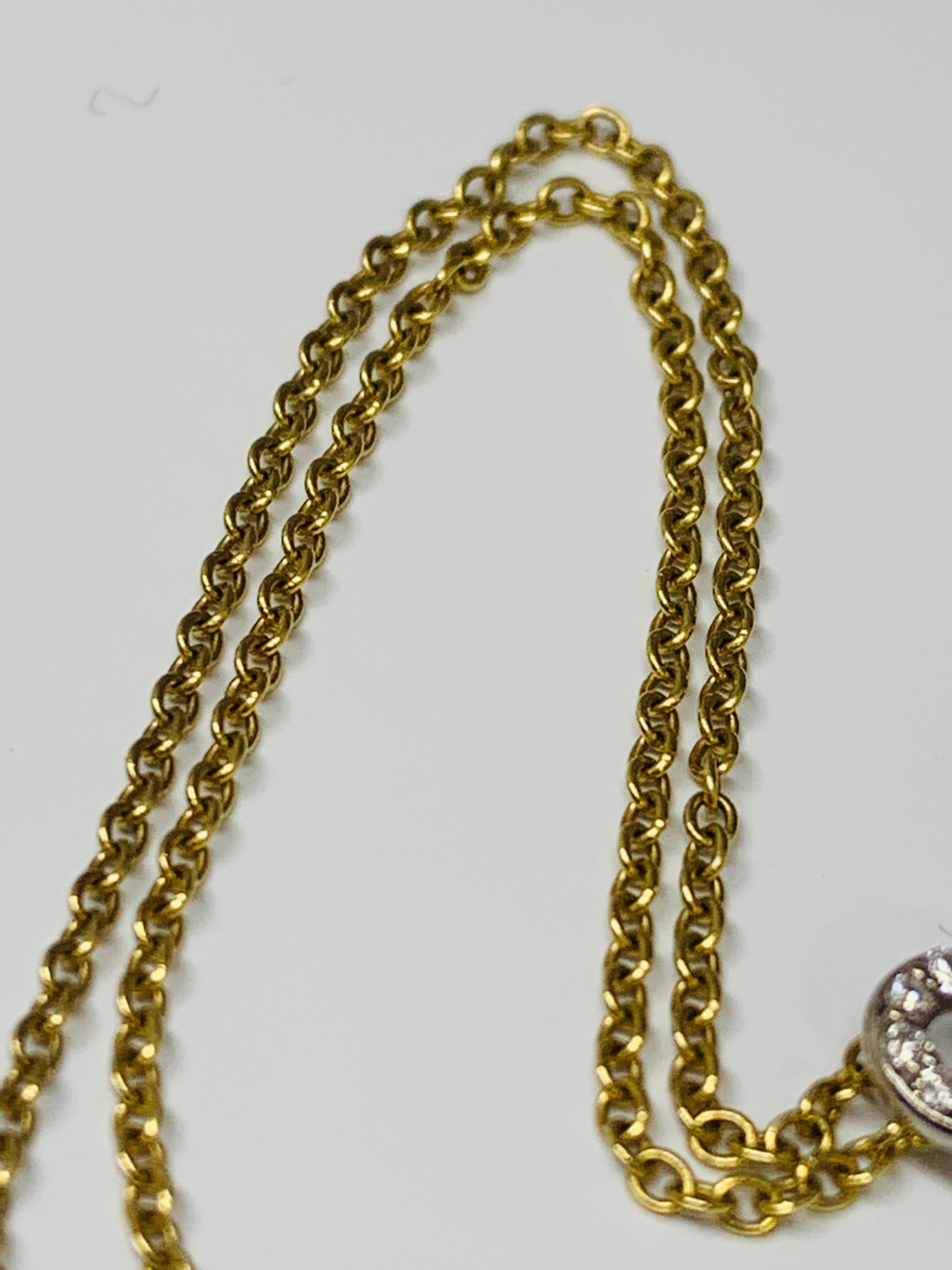 Women's or Men's 14 Karat Gold 1.93 Carat Pear-Shaped Diamond Necklace For Sale