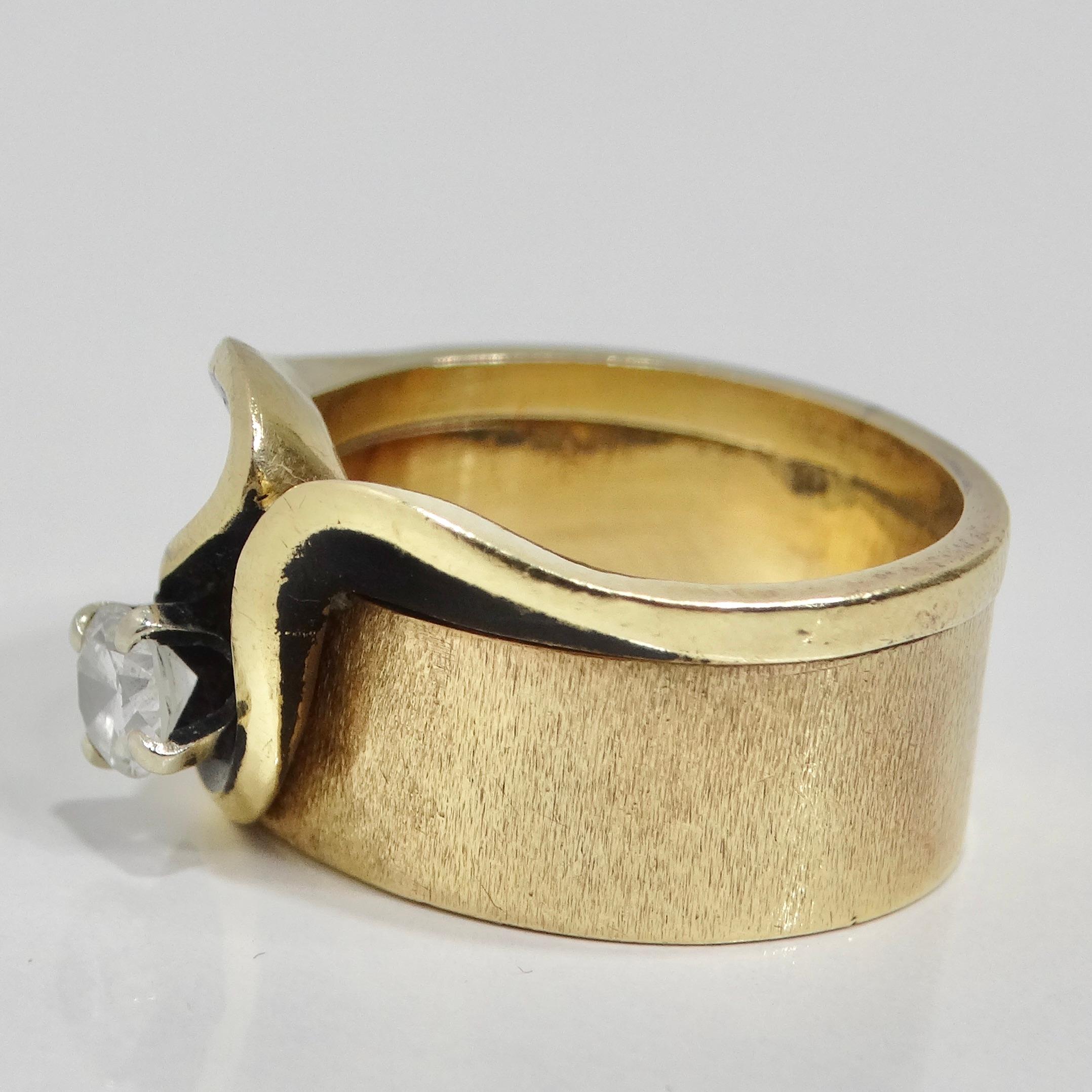 14K Gold 1960s Diamond Ring For Sale 1
