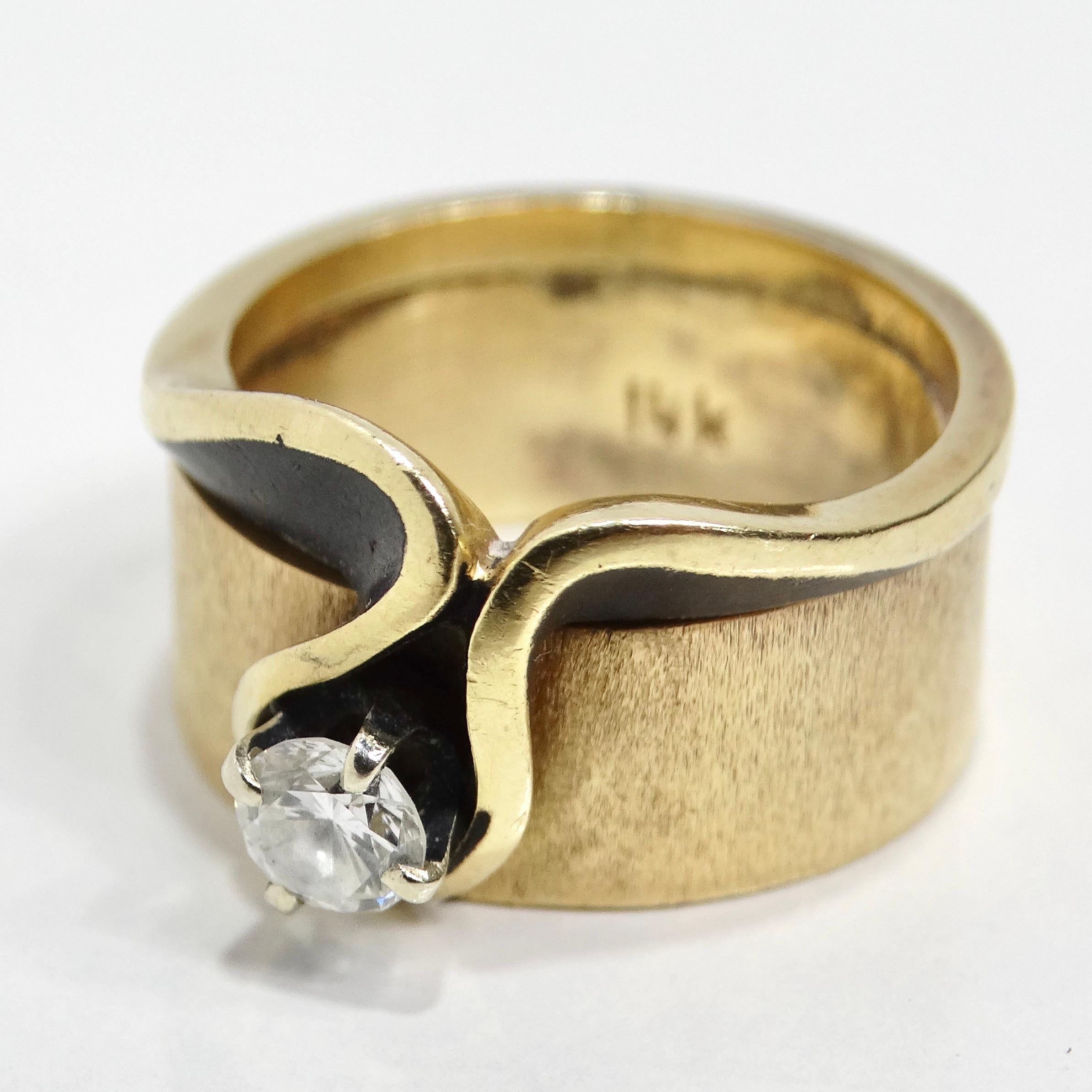 14K Gold 1960s Diamond Ring For Sale 3
