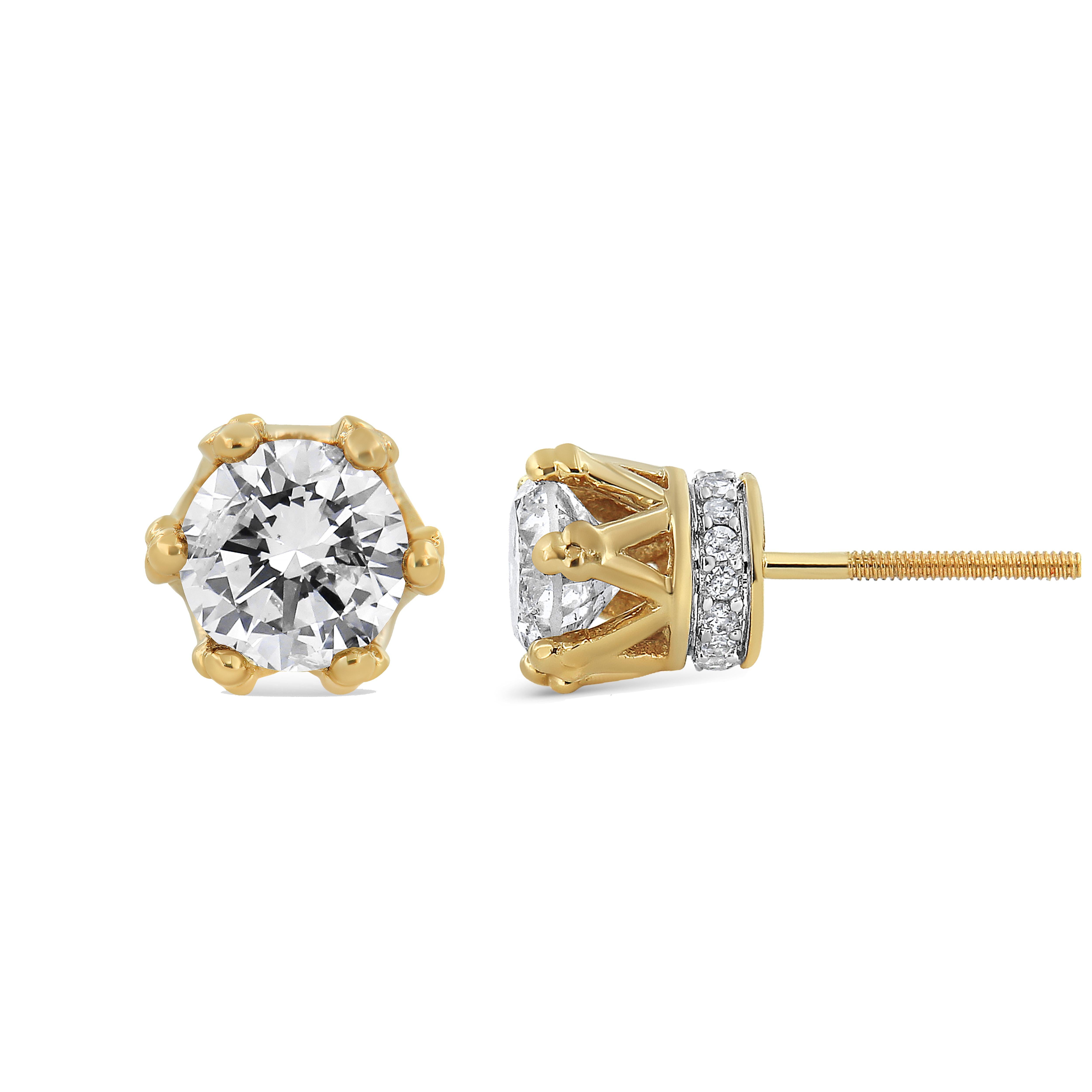 crown diamond earrings